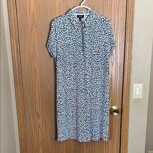 MSK Blue and White Floral Dress